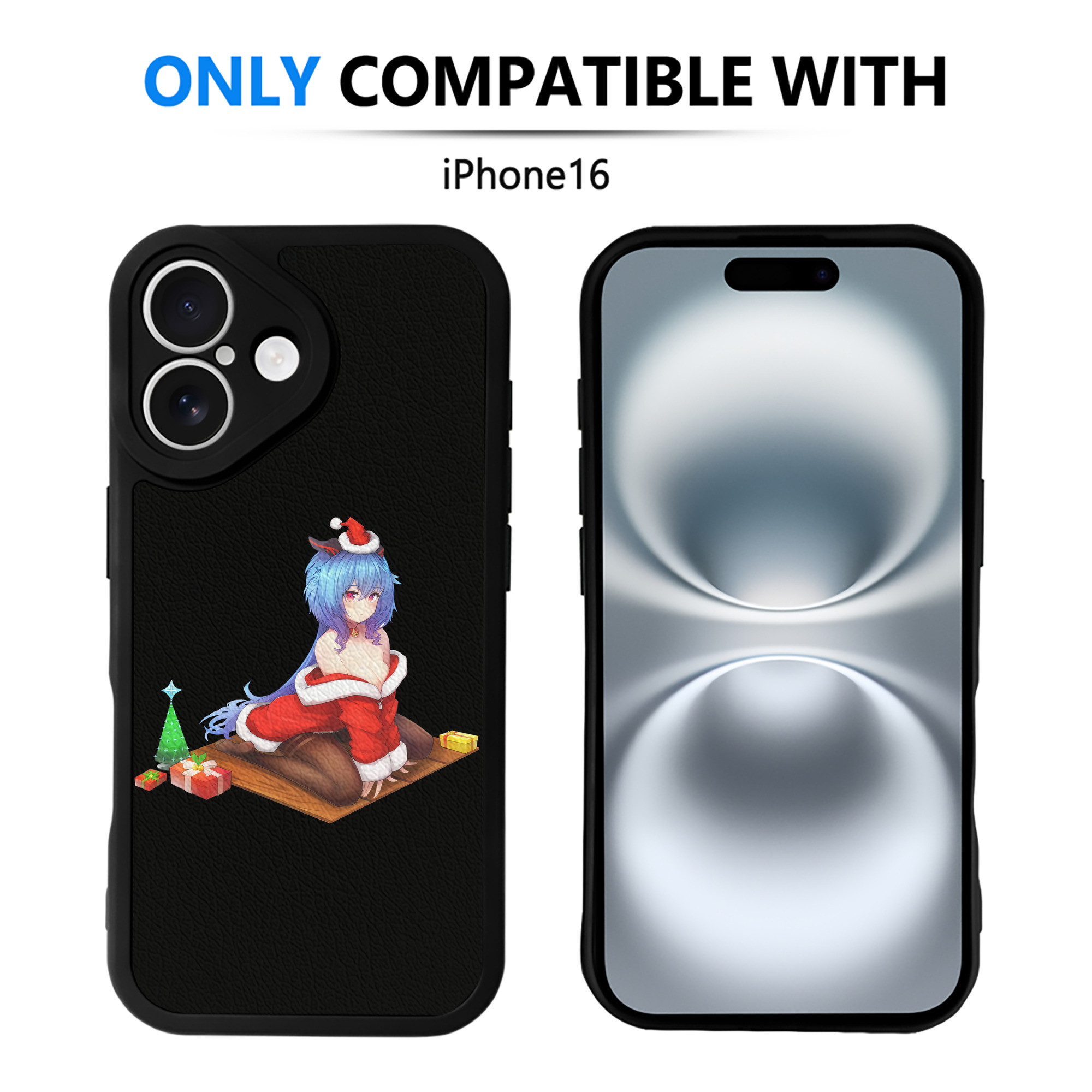 げんし神 甘雨 かんう genshin Ganyu 【iPhone 16シリーズ対応】シリコンスマホケース（レザー調） 材質：シリコン